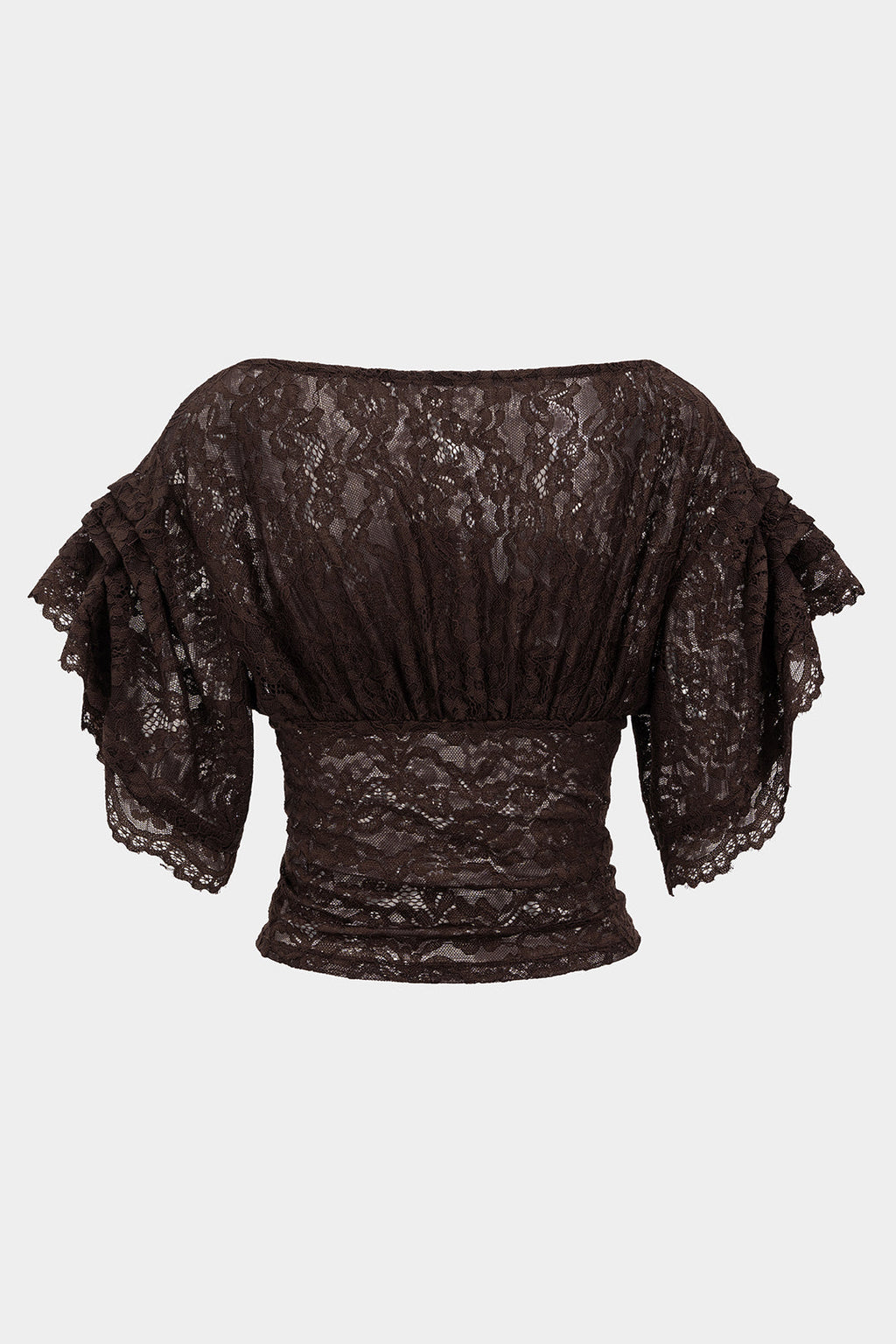 Aiolos Women's Lace Short Sleeve T-Shirt – Semi-Sheer Party Top