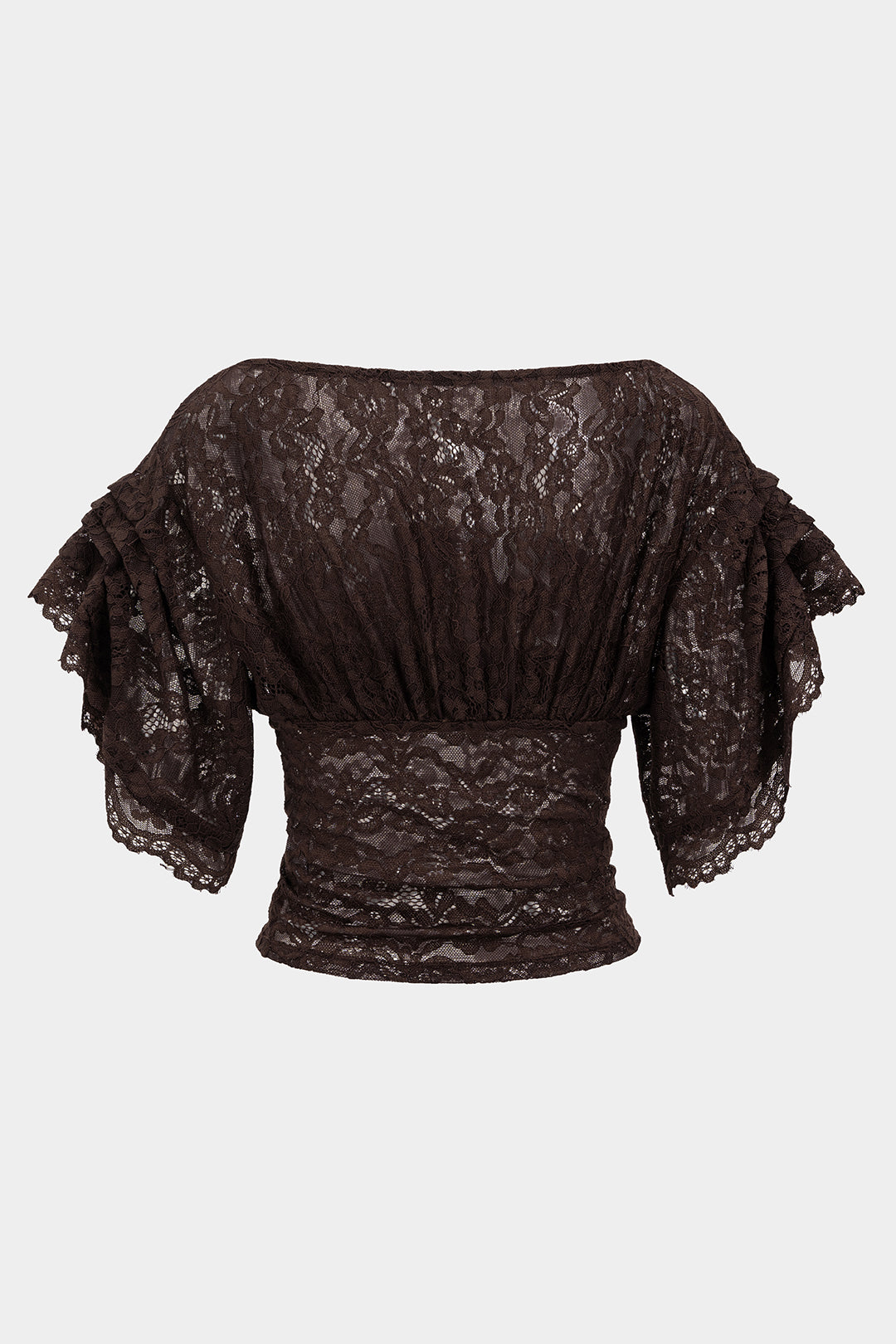 Aiolos Women's Lace Short Sleeve T-Shirt – Semi-Sheer Party Top