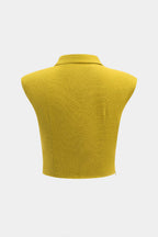 Aiolos Women's Linen Crossed Ruched Tank Top