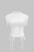 Aiolos Women's Tie-Up Short Sleeve T-Shirt – Fitted Casual Tee