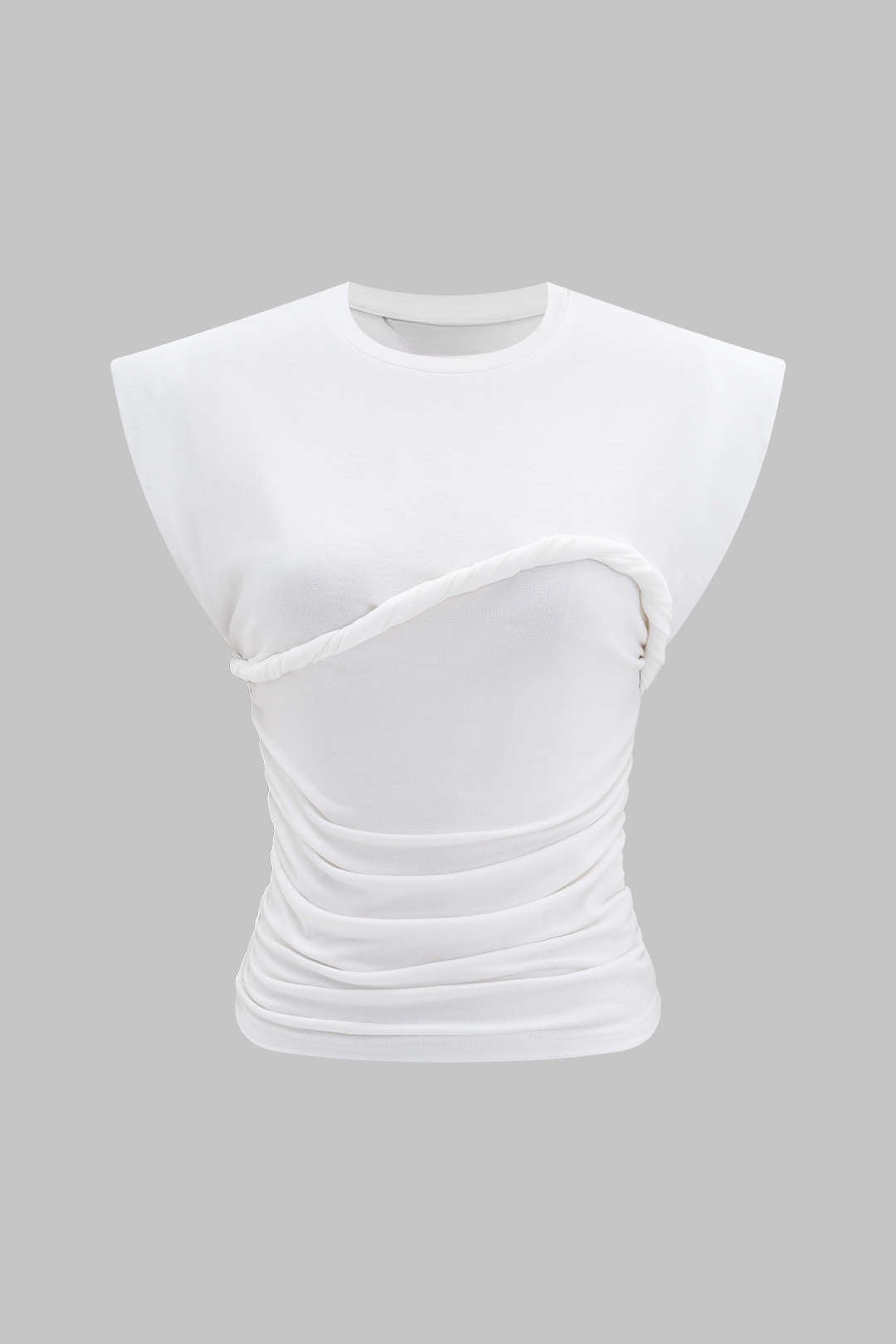 Aiolos Women's Twist Round Neck T-Shirt – Loose Fit Casual Top