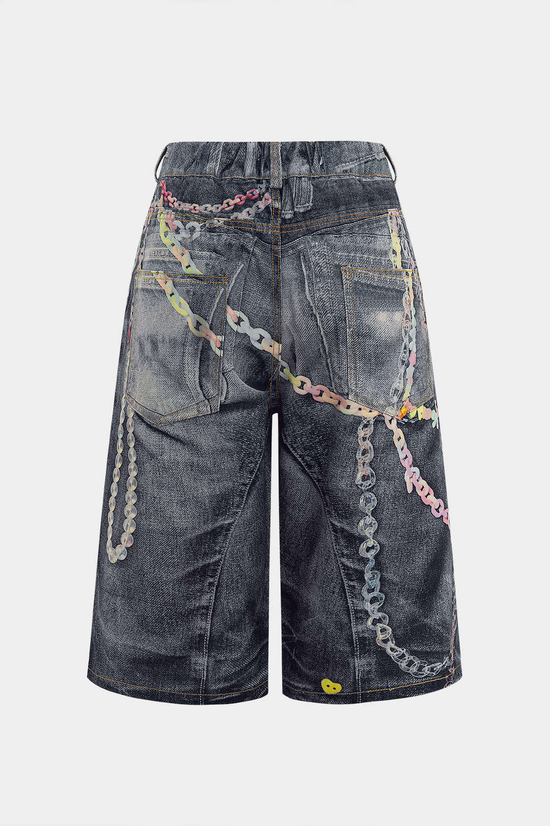 Aiolos Women's Chain Print Wide Leg Shorts – Casual Bottoms