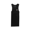 Chrome Hearts Multi Beaded Cross Logo Black Tank Top