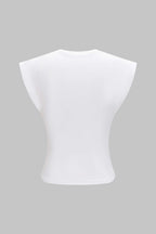 Aiolos Women's Twist Round Neck T-Shirt – Loose Fit Casual Top