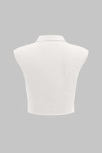 Aiolos Women's Linen Crossed Ruched Tank Top