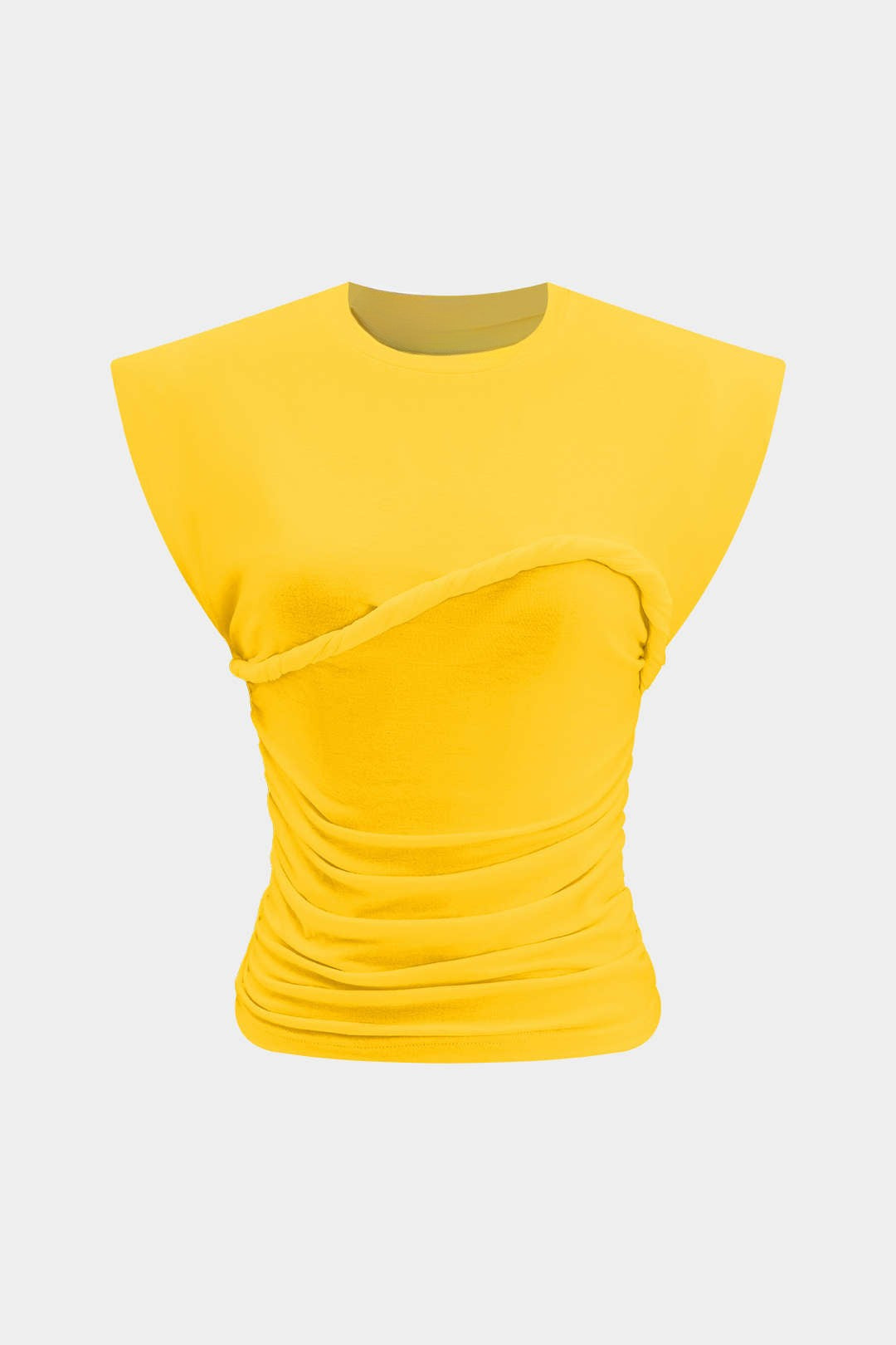 Aiolos Women's Twist Round Neck T-Shirt – Loose Fit Casual Top