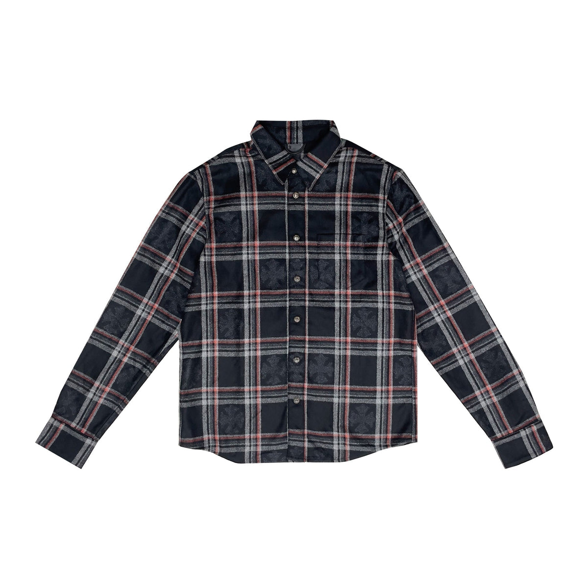 Chrome Hearts Gas Station Plaid Cashmere Black Shirt