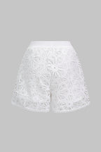 Aiolos Women's Lace Cut-Out Shorts – Semi-Sheer Party Shorts